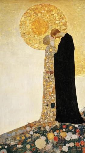 Le baiser de Gustav Klimt affiche murale pour grand mur vide 90x50cm