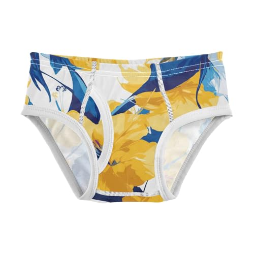 KLL Sketched Flower Print Bright Colors Baby Boys Soft Training Underwear Breathable Children Undies