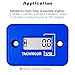 NInE-ROnG Tacho Stundenzähler Digital LCD Induktiver Drehzahlmesser Keine Batterie Leistungsstarke Zeitdrehzahlmessung Wasserdichtes Design für Gasmotor Rasenmäher Motorrad(2/4 Hub) (Blau)