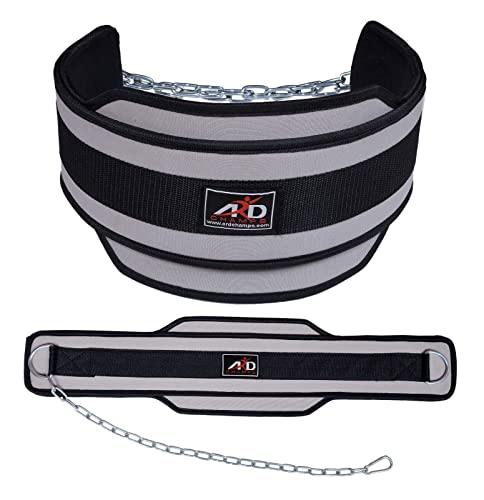 Ard Neoprene Dipping Belt Weight Lifting Belt Gym Belt Excercise Belt Heavy Chain (Grey) #TOP24