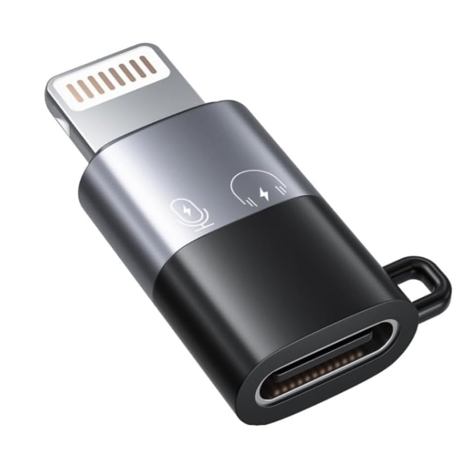 [MFi Certified Lightning Male to Type-C Female Adapter for iPhone Headphone Mic Support Compatible with iPhone 14/13/ 12/11/ Mini/Pro/ProMax, SE/XS/XR/X/ 8/7/ 6/ Plus, i-Pad & Airp0ds