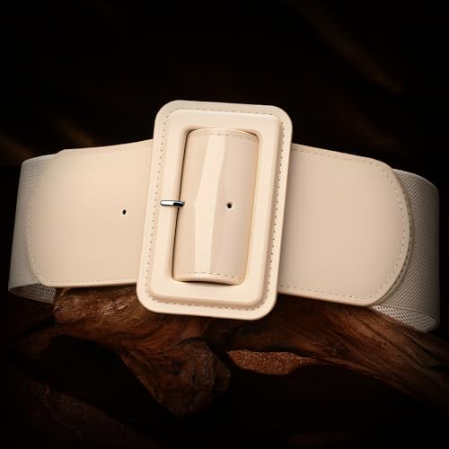 Image of VONMELLI Stretchy Wide Women Belts Elastic Vintage Belts for Women Fashion Ladies Waist Belt for Dress