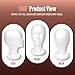 STUDIO LIMITED 11.4-Inch Styrofoam Mannequin Head (1 Pack) - White Foam Wig Stand for Wigs, Hats, Masks, Hairpieces, Salon Display, and Travel Use