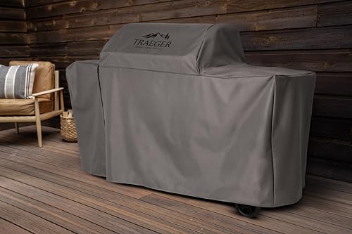 Image of Traeger Grills BAC776 Full-Length All Weather Grill Cover Accessory - Woodridge Pro and Woodridge Elite