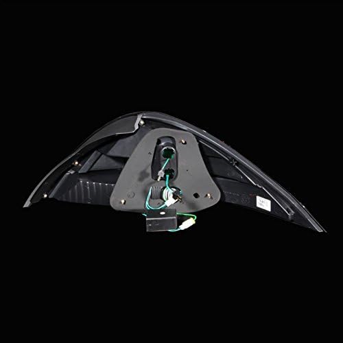 2 Door L.E.D Taillights Black Assembly Set for Honda Accord - (Pair) Driver Left and Passenger Right Side Replacement