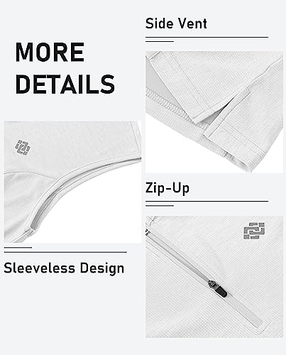 Mofiz Golf Polo Shirts For Women Slim Fit Woman Sleeveless Sports Shirts Quick Dry Athletic Tank Tops For Tennis White Xs #TOP4