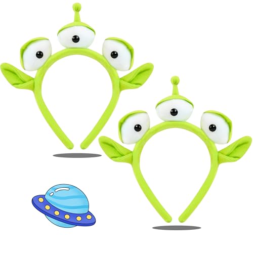 NINLEGA Alien Headband,Halloween Headband Monster Toy Headwear For Kids and Adults,Costume Accessories for Theme Party Cosplay And Halloween Christmas Easter(2pcs)