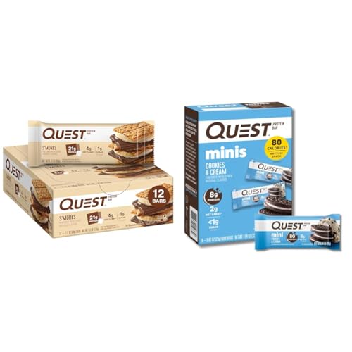 Quest S'mores y Cookies & Cream barras proteicas pack miniatura 1