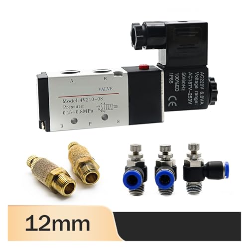 Électrovanne de commande pneumatique pour vérin double effet avec raccord de 12 mm - 3