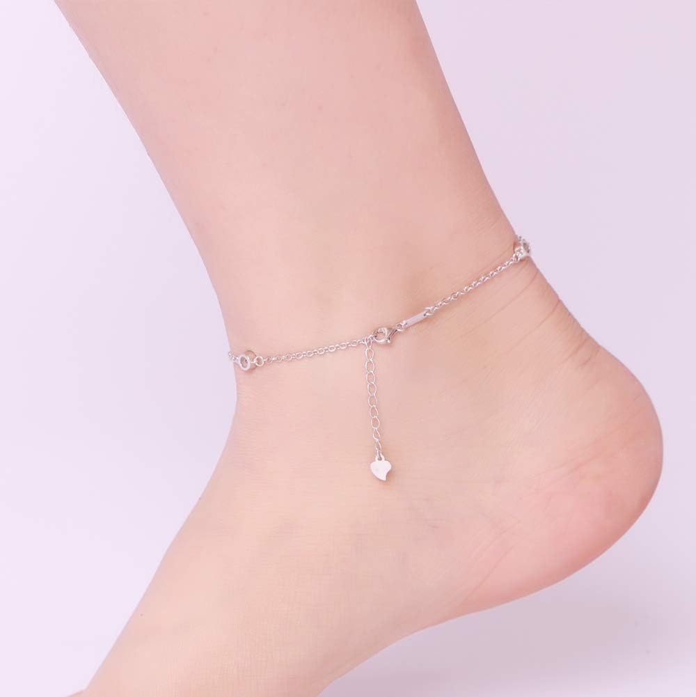S925 Infinity Ankle Bracelets for Women, Sterling Silver Anklet in Classic Design,Gift for Mother Wife Girlfriend - Image 3