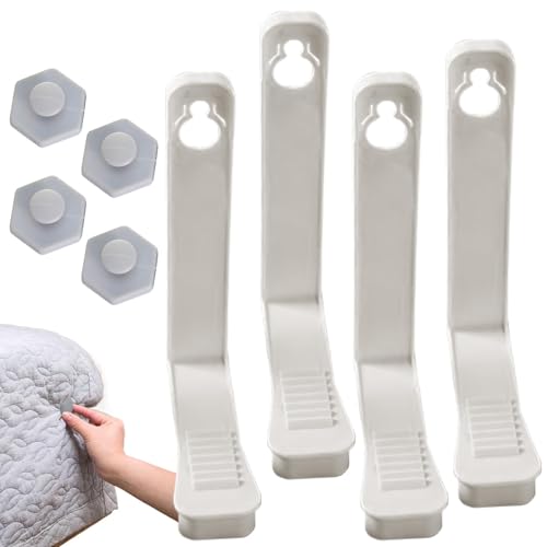 Lot de 4 fixations pour drap de lit, attaches pour draps, attaches pour coussins, lit de verrouillage sécurisé, haute performance, clip de réparation