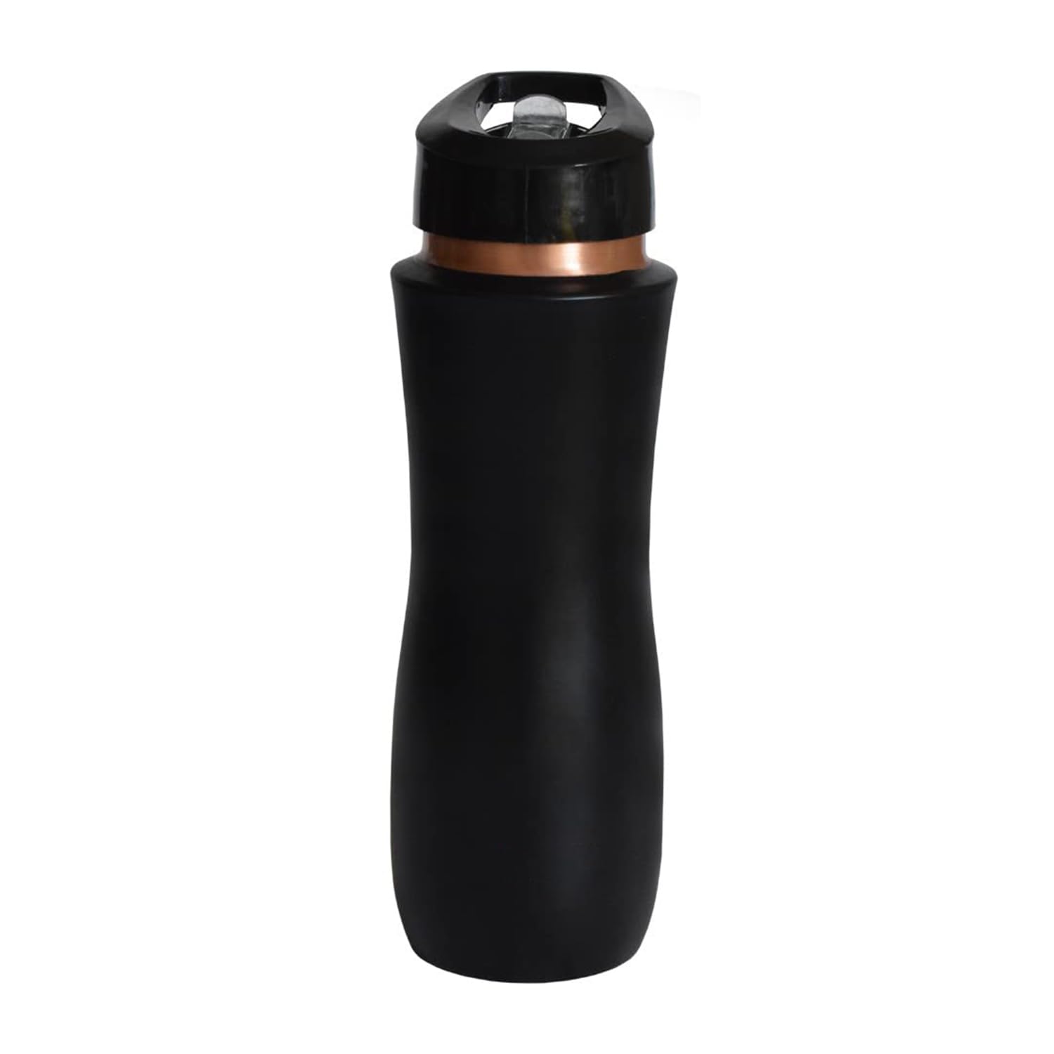 Heart Home Copper Water Bottle with Sipper | BPA Free & Non-Toxic | Leakproof, Durable & Lightweight | With Added Health Benefits of Copper | Ergonomic Design & Easy to Clean | Maroon | Black