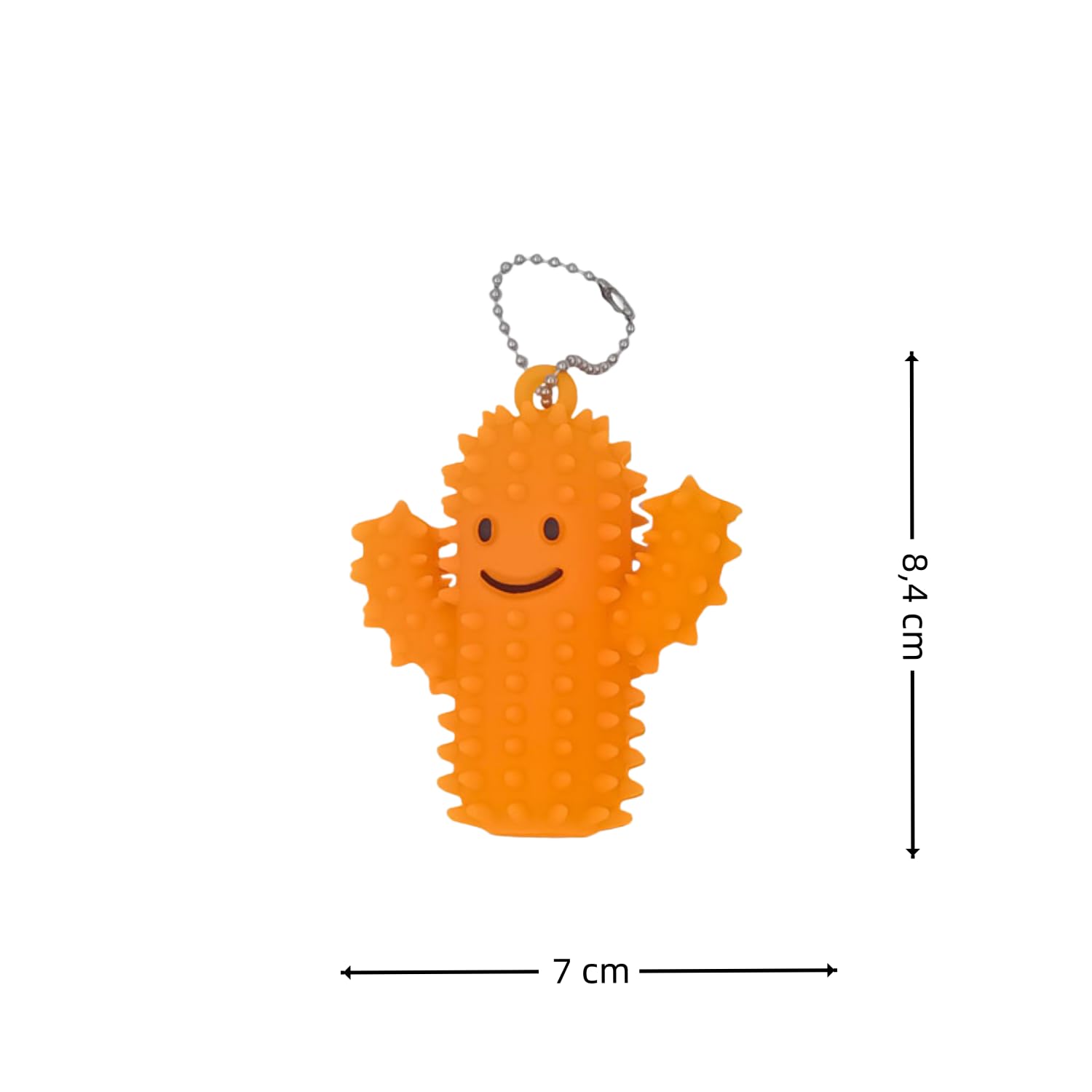 Silikonowa zabawka fidget, sensoryczna zabawka antystresowa do biura, szkoły, w podróży i do domu, prezent do relaksu (pomarańczowy (A), 6 sztuk w zestawie