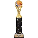 Crown Awards Pie Baking Trophies, 11' Black Midnight Pie Baking Trophy, Customize Now