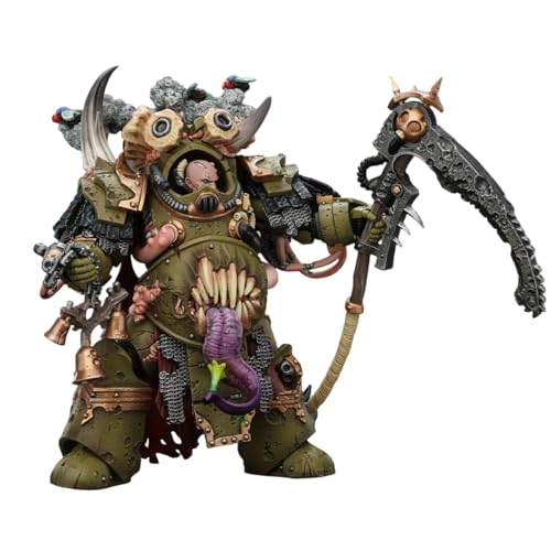 Image of JOYTOY Warhammer 40,000 1 /18 Action Figure Death Guard Deathshroud Terminator Champion with Manreaper and Plaguespurter Gauntlets Collection Model Birthday Gifts