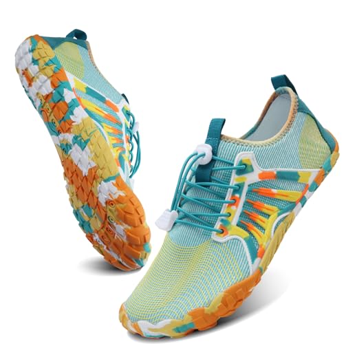 Image of Water Shoes for Men Barefoot Quick-Dry Aqua Sock Outdoor Athletic Sport Shoes for Kayaking, Boating, Hiking, Surfing, Walking