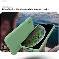 Zuvirelx Silikon Handyhülle für iPhone X/XS Hülle, Weiches Griff, Dünne, Minimalistisch, Stoßfest, rutschfest, Taschenpassend - Minzgrün – Ansicht 3