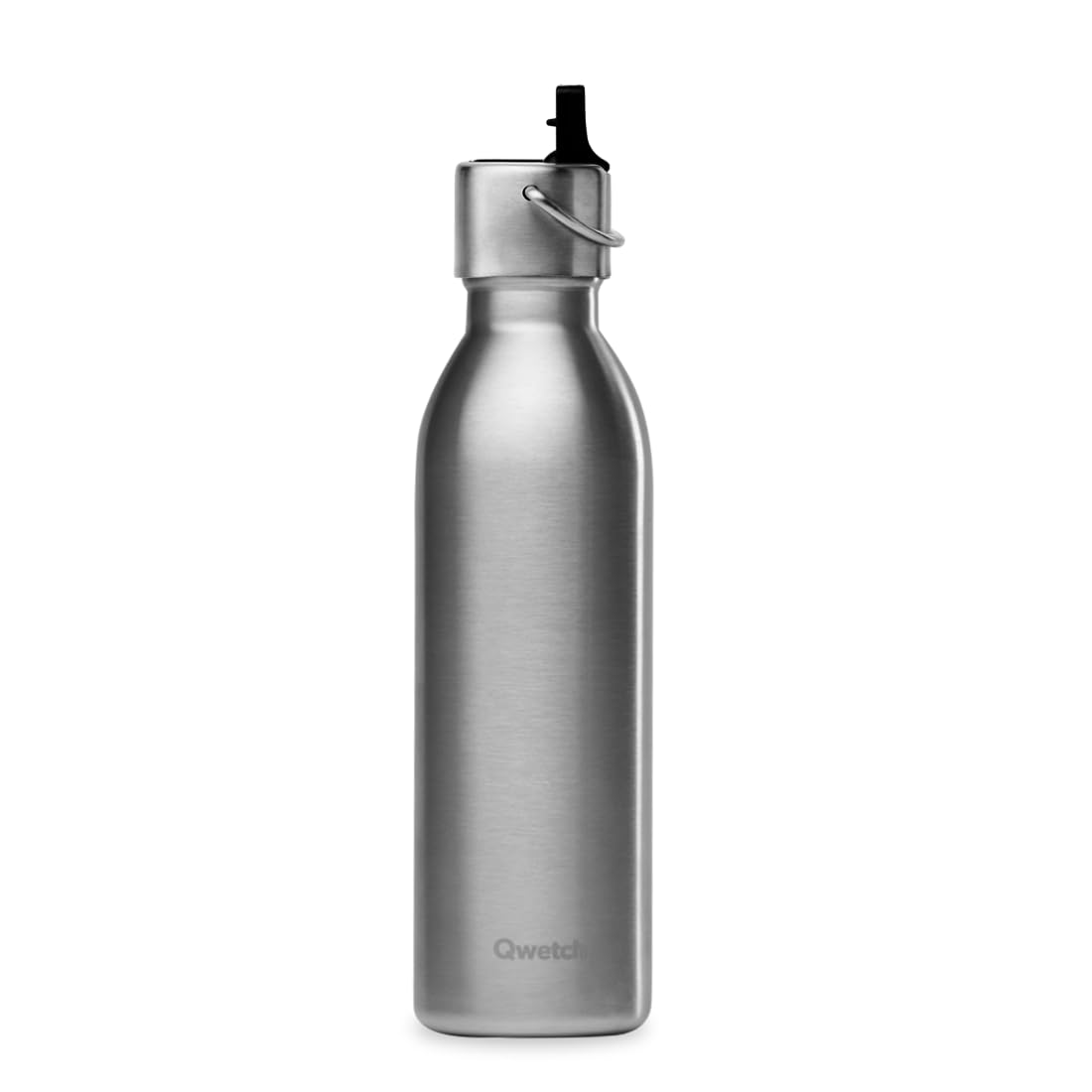QWETCH - Bouteille Isotherme Active Inox Brossé 600ml - Gourde avec Bouchon Sport - 24h Froid et 12h Chaud - Etanche & Compacte