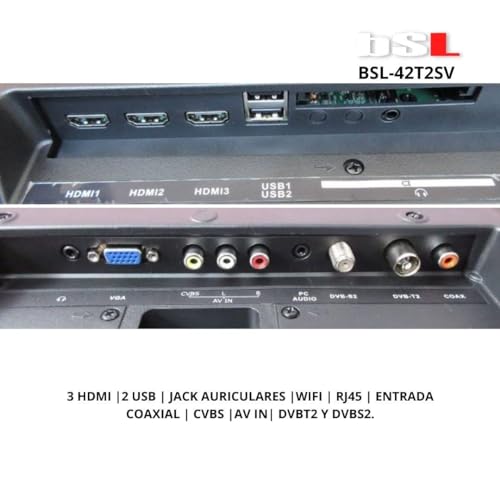 BSL-42T2SV VIDAA Smart TV, 106,7 cm (42 Zoll) | WiFi | RJ45 | Full HD Auflösung 1920 x 1080p | USB | DVBT2/S2/C | kompatibel mit Youtube, Netflix, Disney +, Dazn, Prime | HDMI – Bild 8