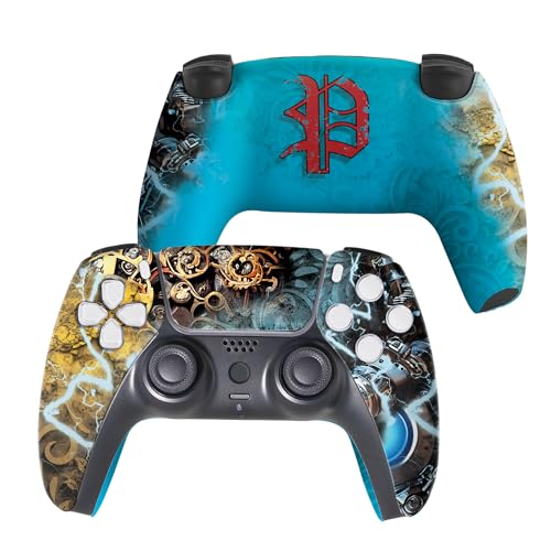 Image of Dishonestty Custom PS-5 Controller Wireless compatible with Play-Station 5 Console by BCB Controllers | Proudly Customized in USA with Permanent HYDRODIP Printing(NOT JUST A SKIN)(MODDED)