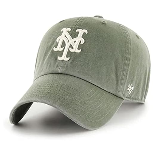 '47 MLB Moss Clean Up Adjustable Hat Cap, Adult One Size (New York Mets Moss)
