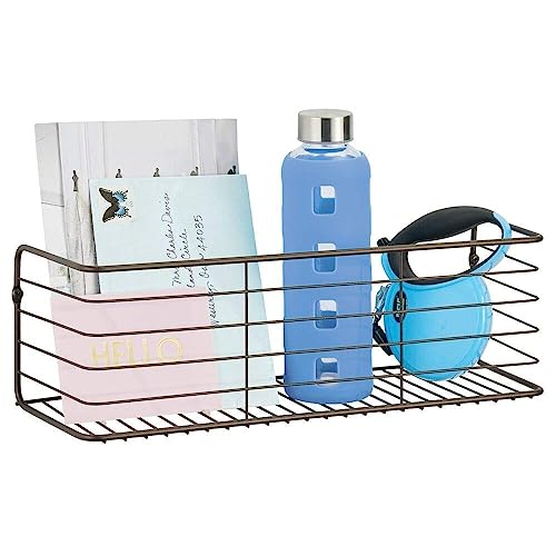Image of Craft Mshopr inchMultipurpose Iron Wall-Mounted Kitchen Shelves Spice Rack | Medium Size 16X5.5X5.5 Inches | Black | Spice Holder And Bottle Organizer