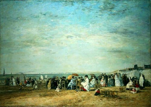 Lienzo de pared premium de Eugene Louis Boudin, cuadro elegante para salón de 60x90cm PMEFGJDPE