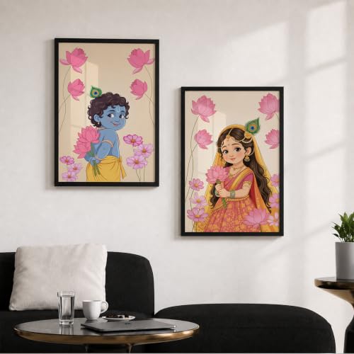 Image of Suneree Traditional Indian Wall Art - Set of 2 (ART 19, 10x13 INCHES)