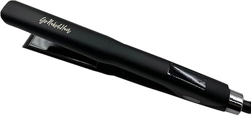 GoNaked - Plancha de pelo de titanio, herramienta profesional de peinado para el cabello, calidad de salón, plancha plana de 480 grados con estuche