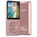 AGPTEK MP3 Player 8GB Bluetooth 4.0,Lossless Music Player with FM Radio, Voice Recorder, Expandable Up to 128GB (A02T 8GB Bluetooth Rose Gold)