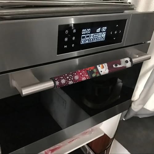 Image of 6 Piece Refrigerator Handle Covers Christmas Fridge Handle Covers Washable Appliance Handles Cover for Fridge Microwave Stove Dishwasher Christmas Decor for Kitchen