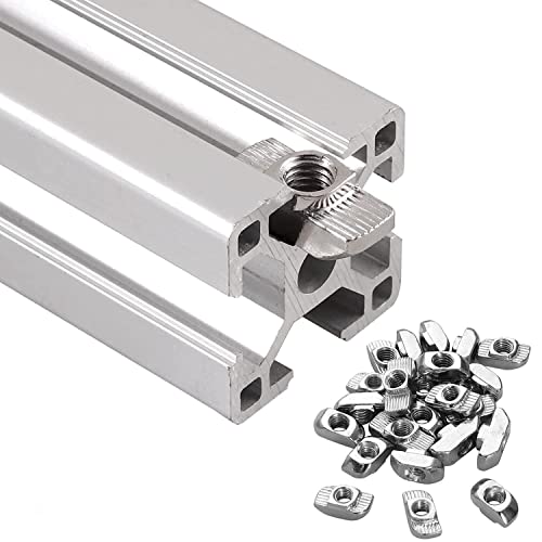 Nutensteine, Hammerkopfmutter Nut 100PCS，T-Slot Nutmuttern 8 M6 Steg 1,5 mm, Stahl verzinkt T Nut Muttern，Hammerkopf Befestigungsmutter für Standard-30-Serie Aluminiumprofil-Extrusionsschlitz