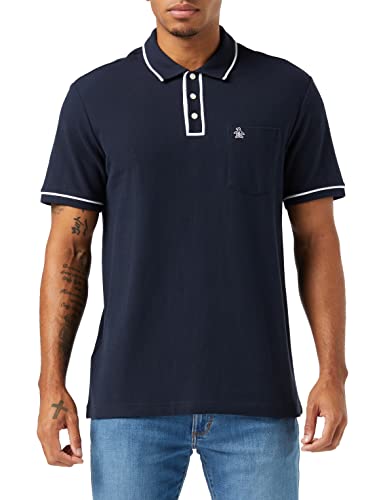 ORIGINAL PENGUIN Org The Earl Polo, Saphir foncé, Blanc éclatant, XXL Homme Cover