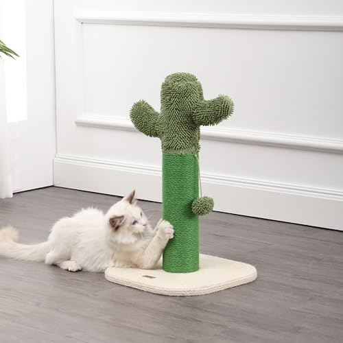 Rascador para gatos torre de yute verde 21 pulgadas miniatura 6