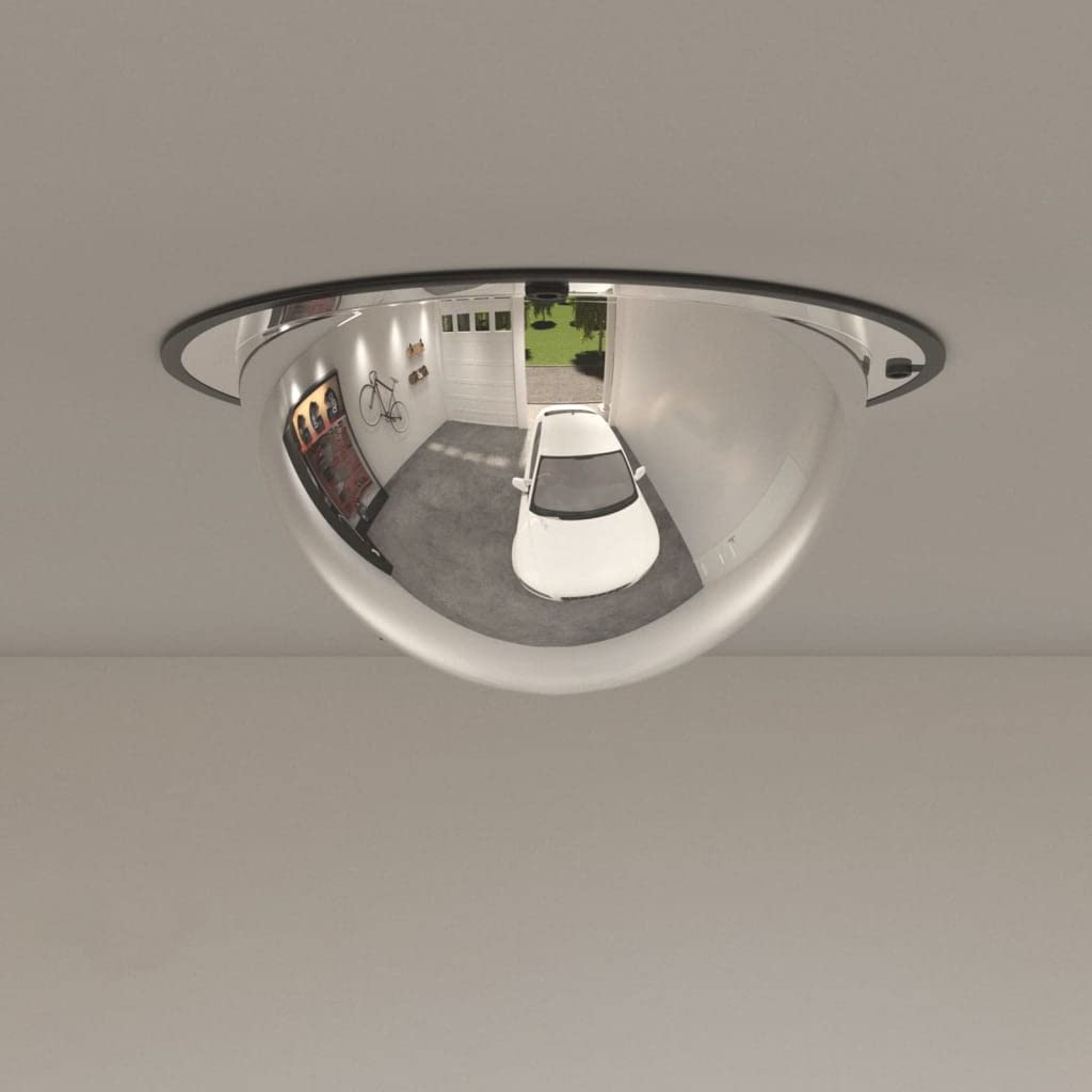 Miroir De Traffic Convexe Extérieur VidaXL - 30cm - Plastique PC Incassable - Support Réglable - Sécurité Allée