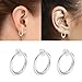 CrazyPiercing 8 pcs of Surgical Steel Clip on Non-pierced Hoops Fake Nose Lip Ear Rings Piercing (silver color)