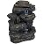 Sunnydaze Rock Falls 24-Inch Resin Outdoor Water Fountain with LED Lights