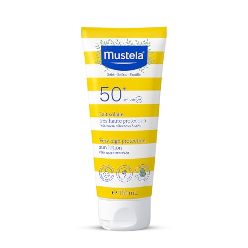 Mustela Baby Sunscreen SPF 50, 100ml | Sunscreen for Kids & Newbo...