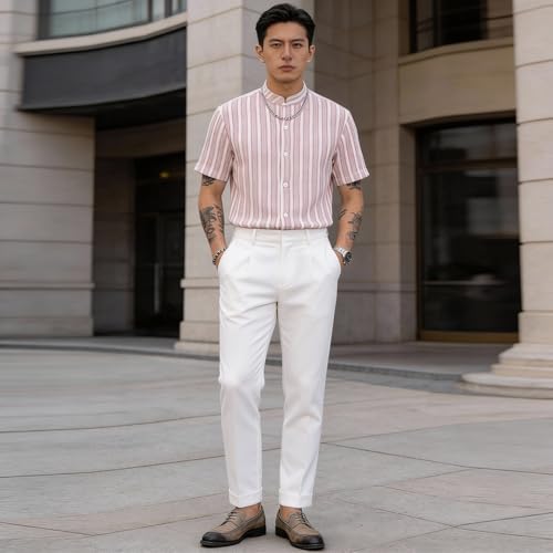 Image of Lymio Men Shirt || Striped Shirt for Man || Half Sleeve || Stylish Look (Packs Also Available) (Crazy-Half)