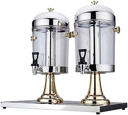 Beer Dispenser, Beverage Dispenser, Stainless Steel Juicer, Beverage Double Bowl Fountain Juicer, Ding Beverage Dispenser(Silver)