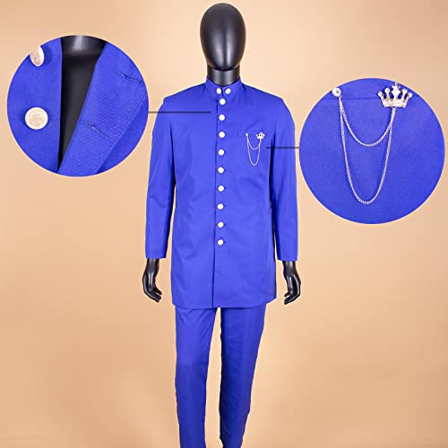 Men`s Suit Single Breasted Slim Fit Blazer and Pants 2 Piece Set Dashiki Outfits African Clothes for Wedding3