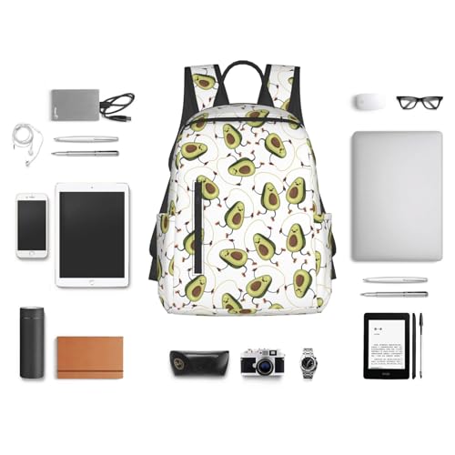 Sac à dos amusant avocat noir au design léger et unique