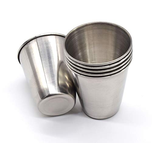 Auear, 6 Pack 2 Oz Stainless Steel Shot Glass Espresso Shot Cups Barware Drinking Vessel For Bar Home Restaurant #TOP5