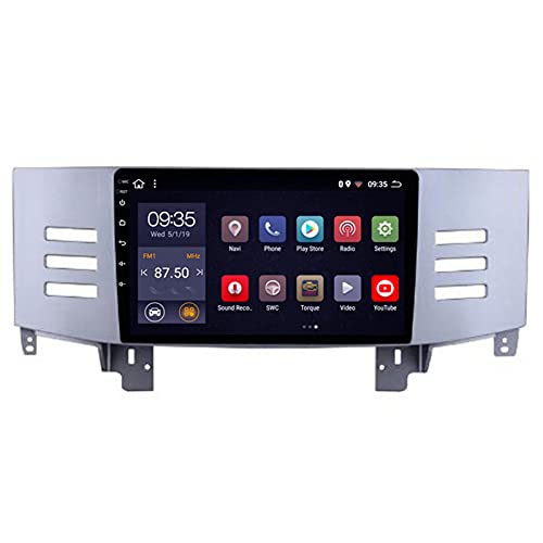 MLXABH Bluetooth WiFi Reproductor Multimedia para automóvil estéreo, Sistema estéreo de navegación GPS para automóvil para iPhone y teléfono Android, Pantalla de 9 Pulgadas Reproductor de Video A