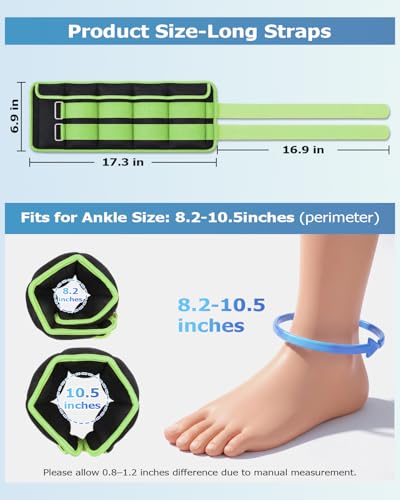 Image of Fragraim Adjustable Ankle Weights 1-3 /4 /5 /6 /8 /10 /12 /15 /20 LBS Pair with Removable Weight for Jogging, Gymnastics, Aerobics, Physical Therapy