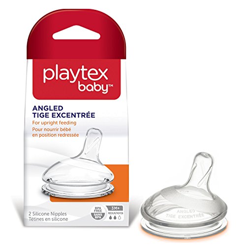 Playtex 2 fils coudé mamelon en silicone souple pour biberon anti-colique de bébé