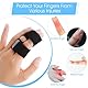 DSLSQD 14 Stück Finger Klammer Schiene,Fingerschiene,Verstellbare Fingerschutz,Finger Buddy Bänder,Fingerbandage für Kleiner Finger Mittelfinger Ringfinger,für Gebrochene Verletzt Finger-Schwarz