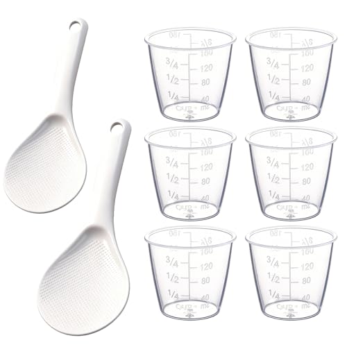 Set 8 Piezas Vasos Medidores de Arroz y Cucharas miniatura 1