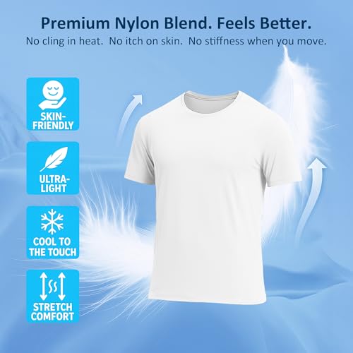 Men's UPF 50+ Swim Rash Guard – Quick Dry Short Sleeve UV Shirt for Fishing, Hiking, Beach, Running3