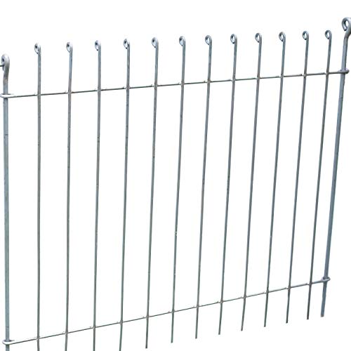 Verzinkter Metallzaun/Hundezaun, 115 cm hoch, Stabil und variabel aufstellbar und versetzbar. Einzelne Zaunelemente in verschiedenen Breiten erhältlich (Verzinkter Stahl, 135 cm breit) Cover